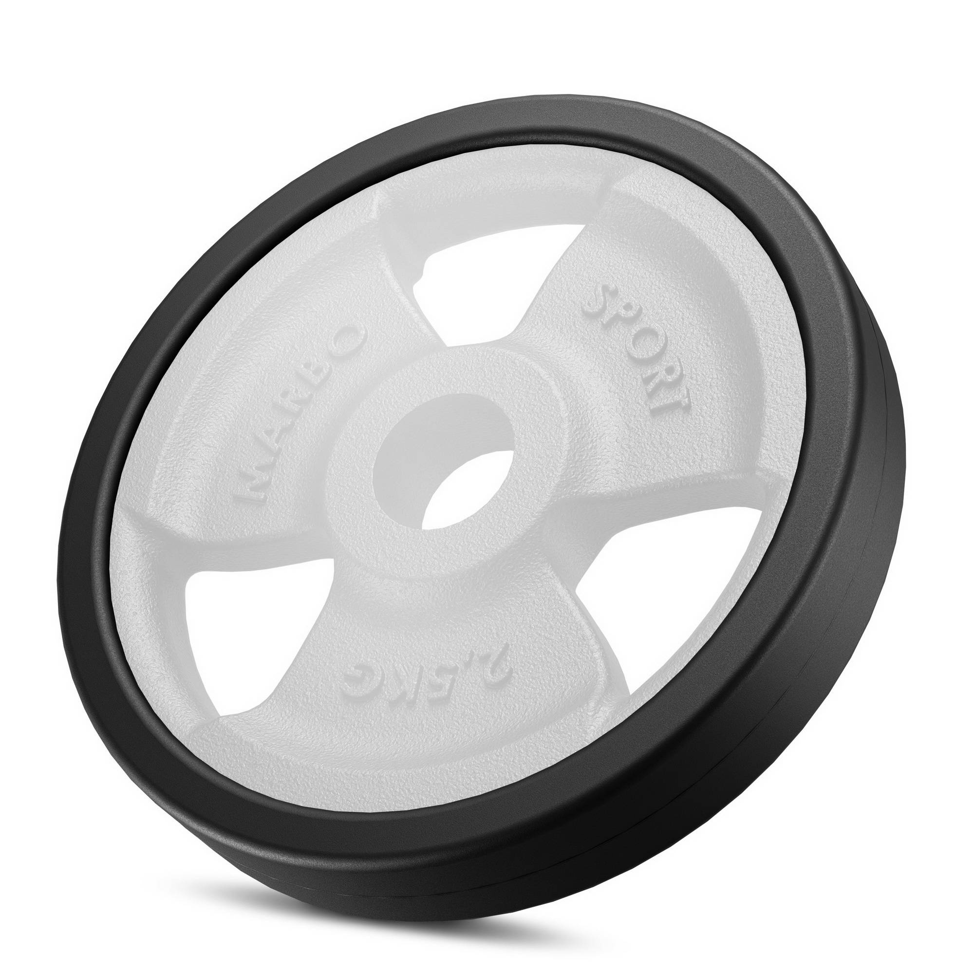 Met rubber beklede halterschijf van gietijzer 2,5 kg met ø31 mm gat MW-O2-5G-kier - Marbo Sport