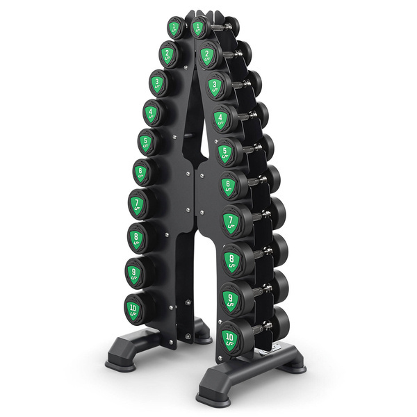 Set polyurethaan halters 1-10kg (stappen van 1 kg) 110 kg + Halterrek UR-S005 - UpForm