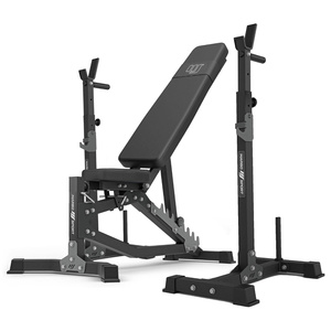 Set MS30_2.0 | Dubbele verstelbare trainingsbank + multilevel halterstatieven (2 stuks) met hulp - Marbo Sport