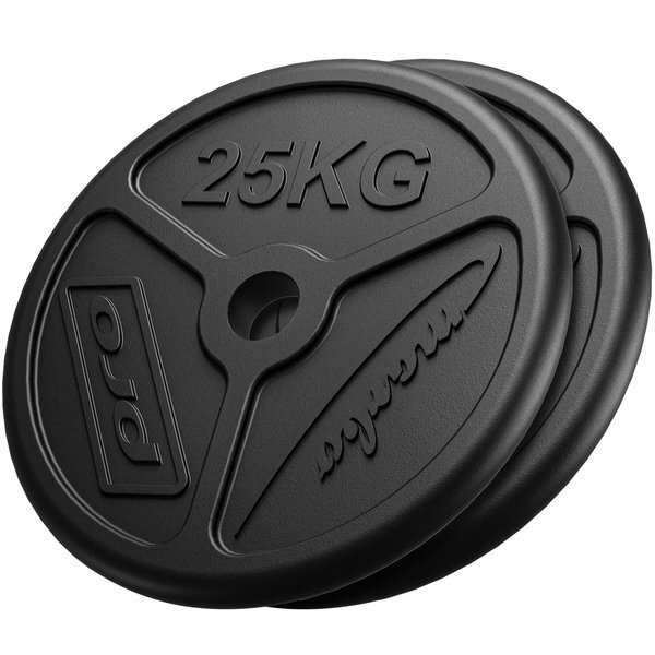 Olympia gegoten halterschijven set gewichten met ø50 / 51 mm boring | Set 50 kg / 2 x 25 kg - Marbo Sport