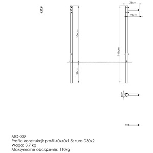 Externe dips leuningen (kort) MO-007 - Marbo Sport