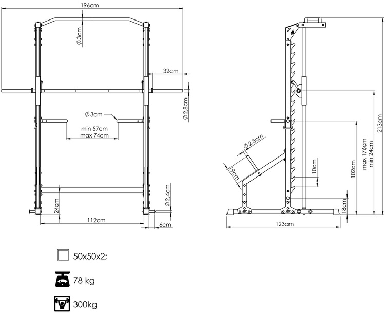 Smith Machine met lineaire lagers MS-U117 2.0 - Marbo Sport