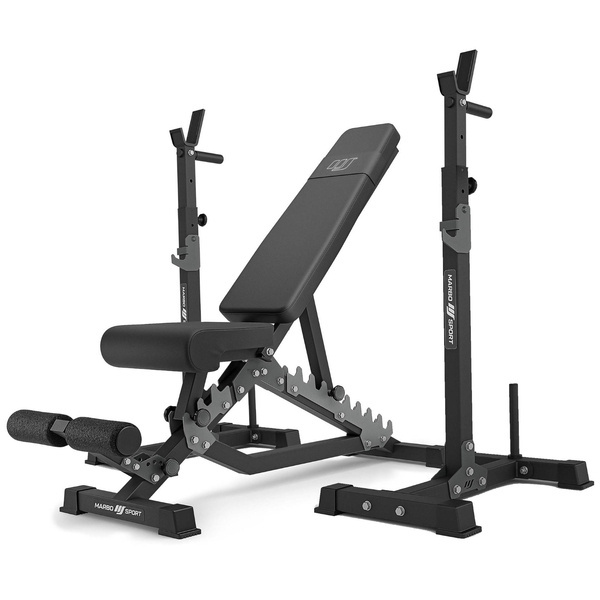 Set MS34_2.0 | dubbelzijdige bank + multilevel halterstatieven (2 stuks) met hulp - Marbo Sport