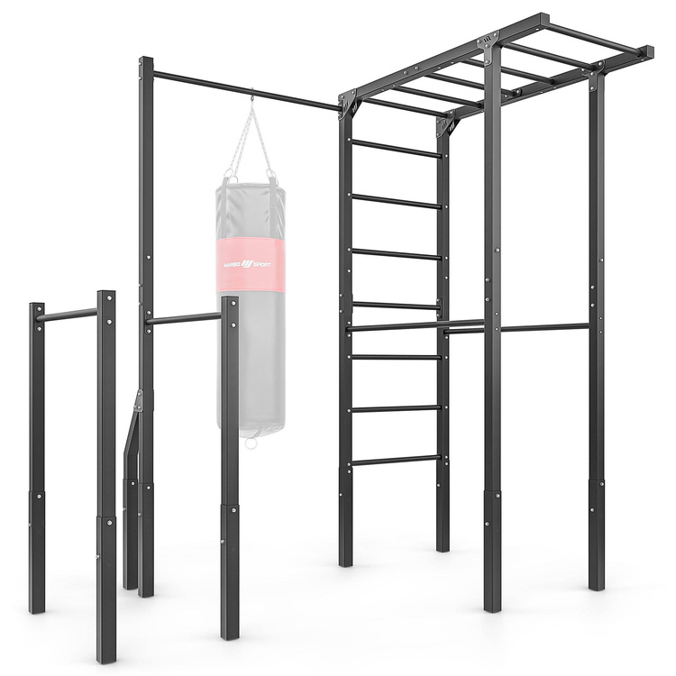 Externe ladder + optrekstang met zakhouder + handgrepen voor dips (lang) MO-Z5 - Marbo Sport