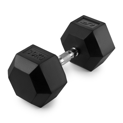 Gietijzeren HEX halter met rubbercoating 30 kg - UpForm