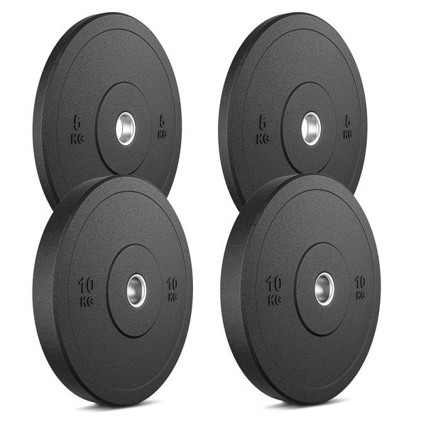 MW Bumper - elastische halterschijven set 30 kg / 2 x 10 kg + 2 x 5 kg - Marbo Sport