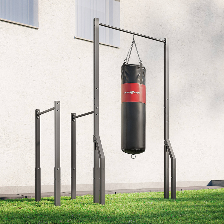 Externe optrekstang met zakhouder en lange dip-handgrepen MO-Z2 - Marbo Sport