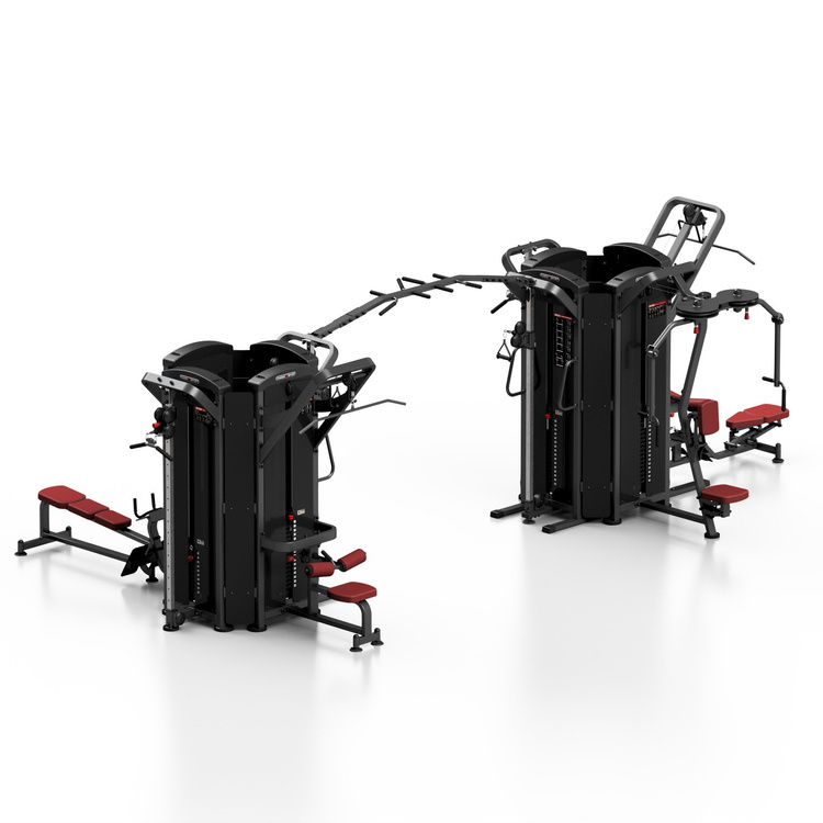 9-station Toren (roeien/verstelbare lat pulley/triceps/3 x in hoogte verstelbare kabel pulley/butterfly/butterfly reverse/climbs) MP-T003 - Marbo Sport