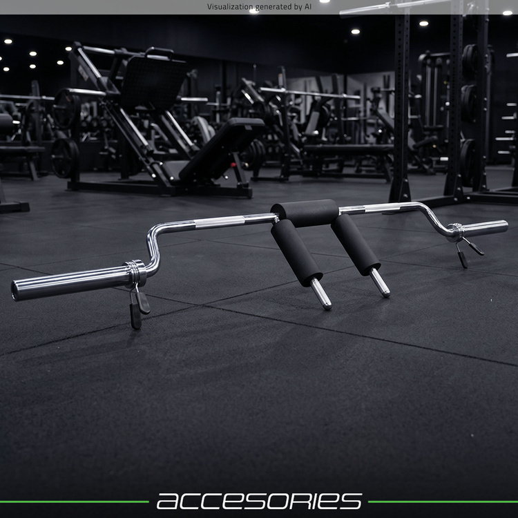 Gebogen olympische stang voor squats - UpForm