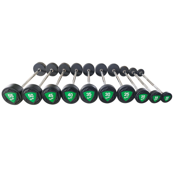 Set rechte polyurethaan halters 10-55 kg (stap van 5 kg) 325 kg – UpForm