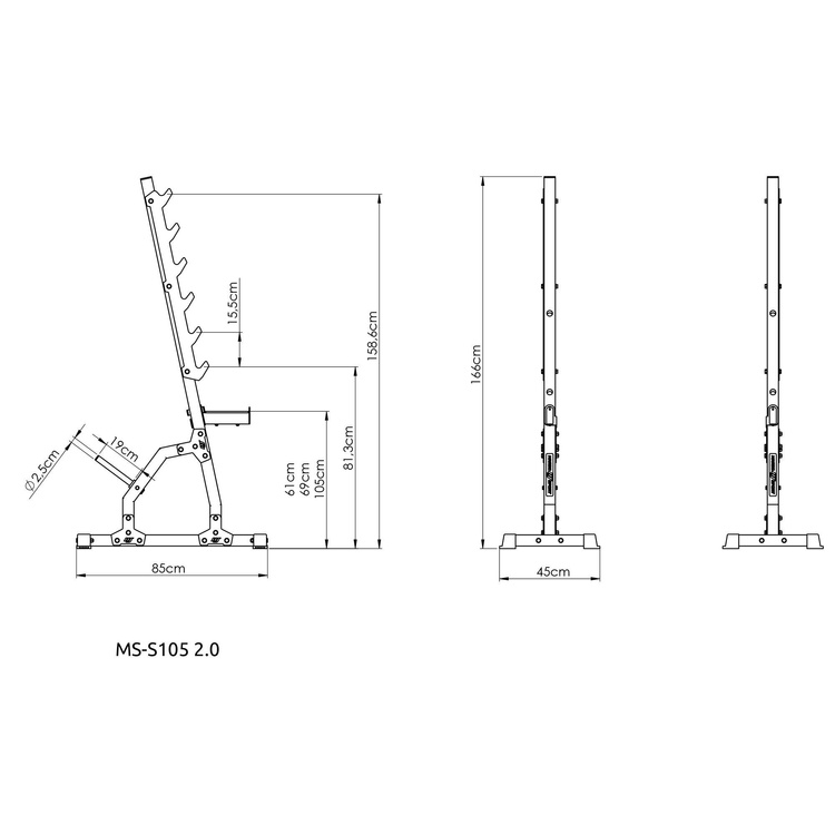 Multilevel statieven (2 stuks) MS-S105 2.0 - Marbo Sport