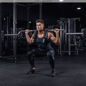 Gebogen olympische stang voor squats - UpForm