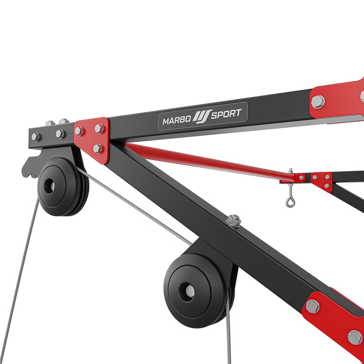 Marbo Sport multifunctionele optrekstang met wandmontage, lat pulldown en bokszakhouder (3in1) MH-D204 - Marbo Sport