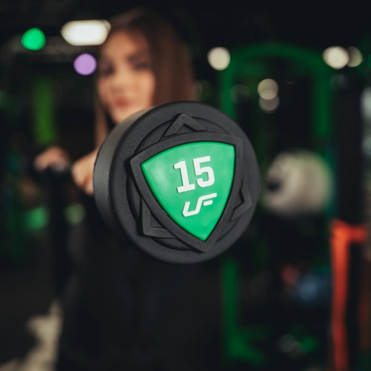 Set rechte polyurethaan halters 10-55 kg (stap van 5 kg) 325 kg – UpForm