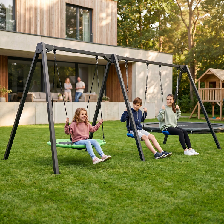 Schommel voor drie personen met gelagerd frame PREMIUM MO-014 - Marbo Sport
