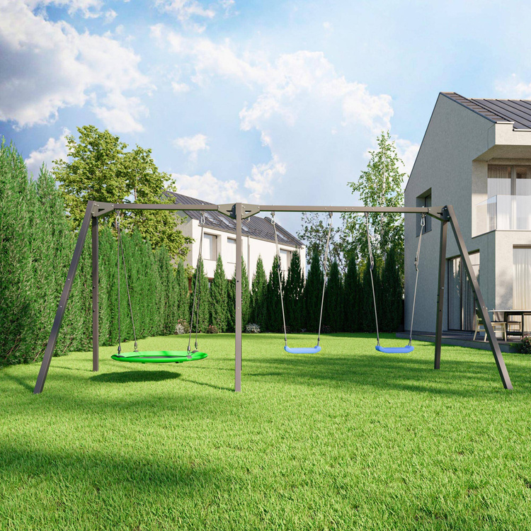 Schommel voor drie personen met gelagerd frame PREMIUM MO-014 - Marbo Sport