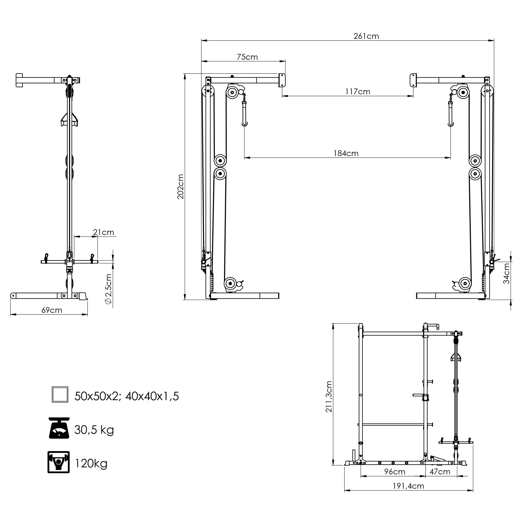 Kabelstation voor rackkooi MS-W108 2.0 - Marbo Sport