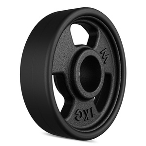 Met rubber beklede halterschijf van gietijzer 1 kg met ø31 mm gat MW-O1G-kier - Marbo Sport