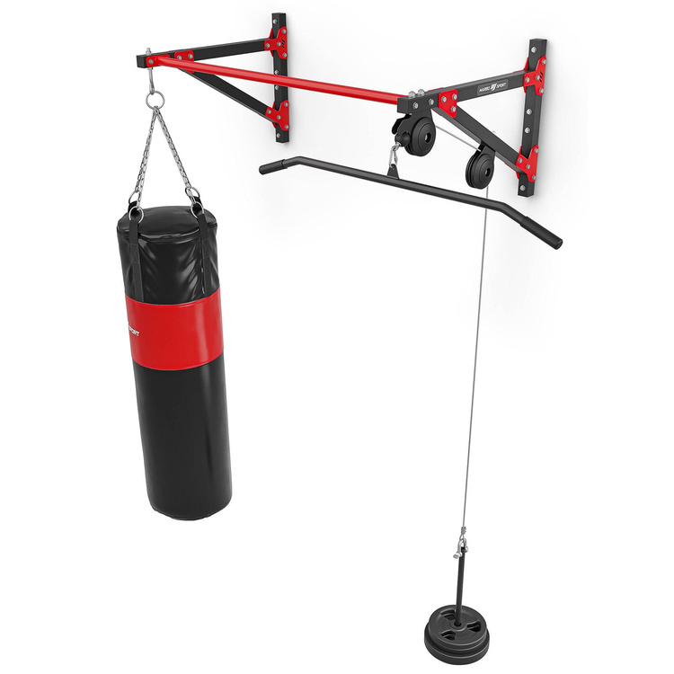Marbo Sport multifunctionele optrekstang met wandmontage, lat pulldown en bokszakhouder (3in1) MH-D204 - Marbo Sport