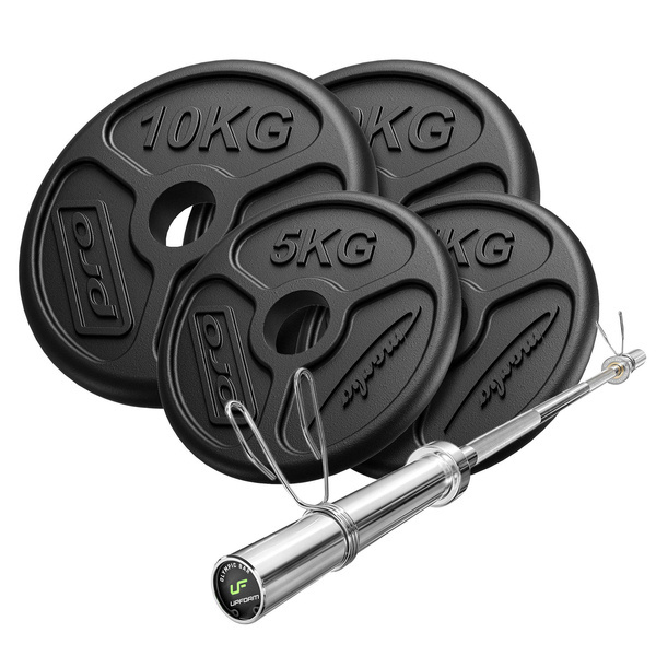 Set 45kg | Olympische halterstang 180 cm + halterschijven 2x10kg, 2x5kg - Marbo Sport