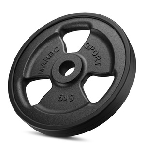 Tri-Grip rubberen gegoten halterschijven set gewichten met ø30 / 31 mm boring | Set 29 kg / 2 x 5 kg + 6 x 2,5 kg + 4 x 1 kg - Marbo Sport