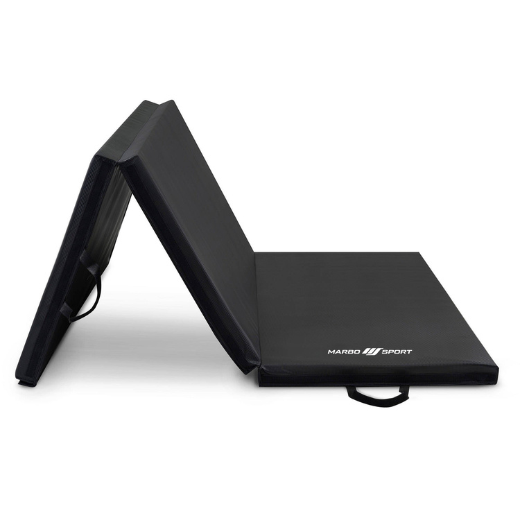 Stabiele vouwmat met klittenband 180 x 90 x 5 cm zwart - Marbo Sport