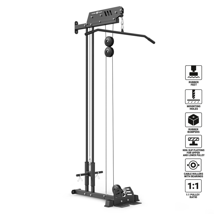 Muurlat Pulldown met Dubbele Geleiders MS-W103 2.0 – Marbo Sport