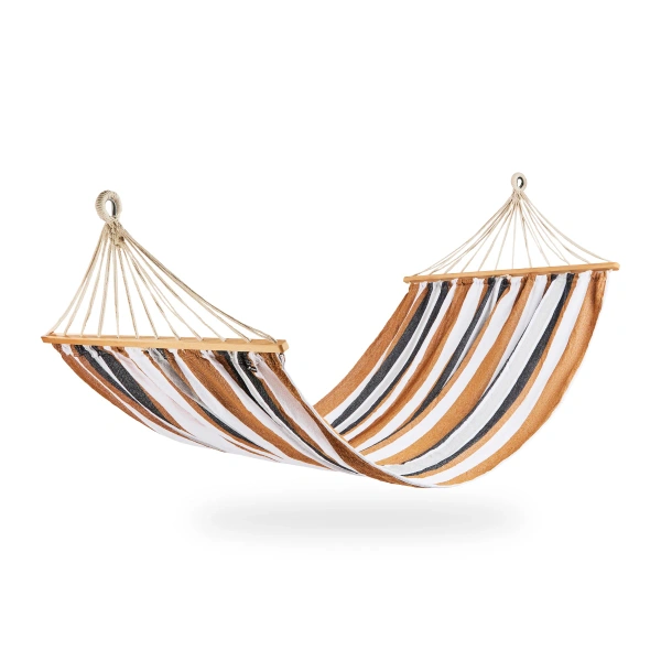 Tuin hangmat met houten spreidstok 290 x 125 cm - Ubeform