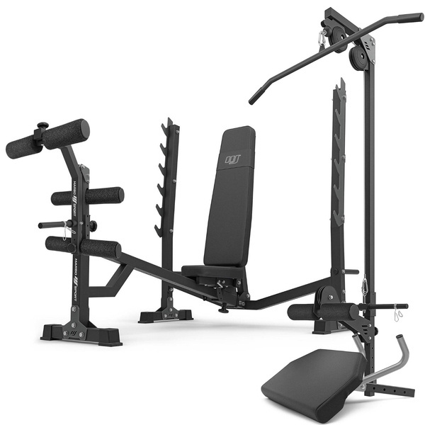 MS41_2.0 | verstelbare bank met rekken en negatieve helling + bidstang + bankdrukken + pull-up - Marbo Sport