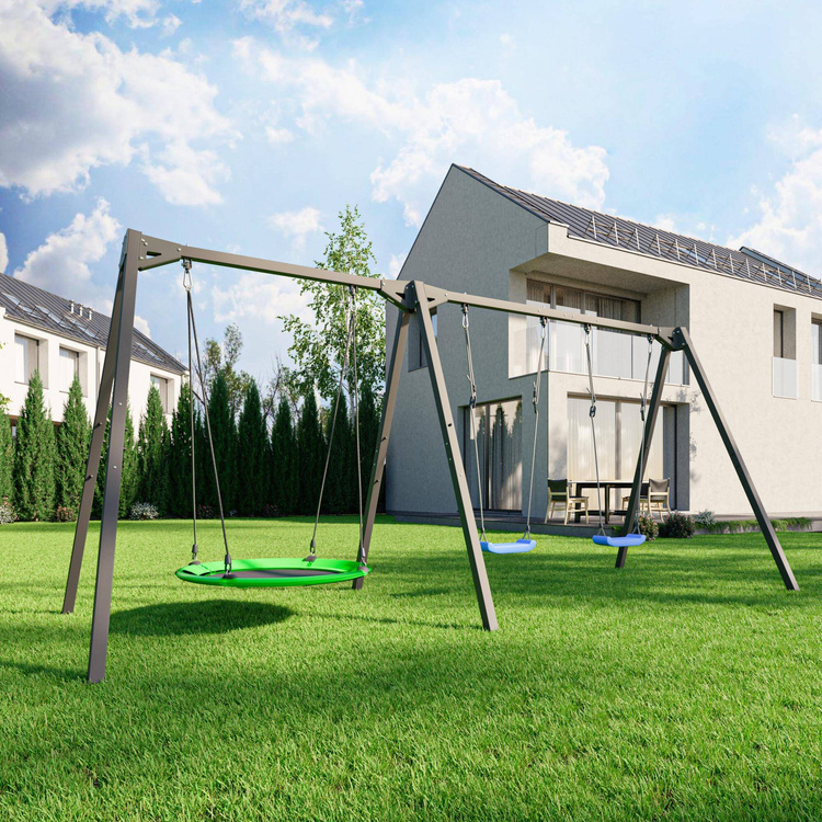 Schommel voor drie personen met gelagerd frame PREMIUM MO-014 - Marbo Sport