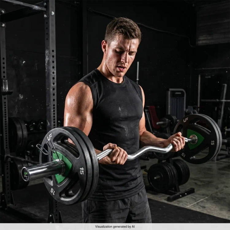 Olympic Curl Bar 120 cm UF-G120L-OLI-CH - UpForm
