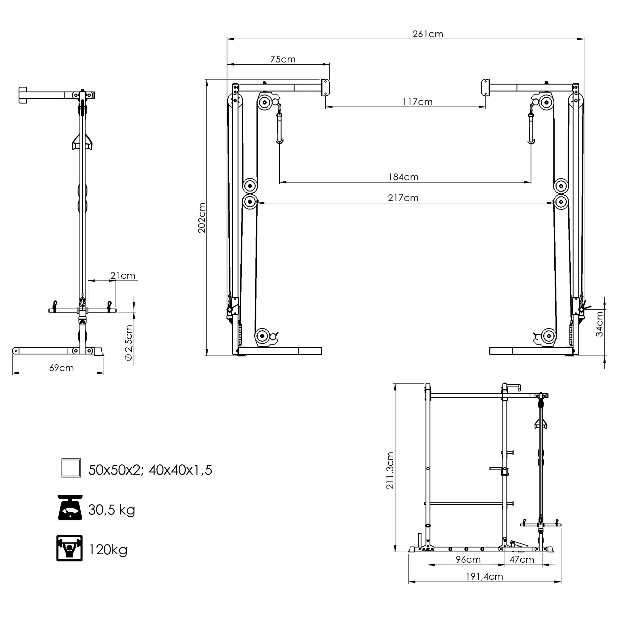 Kabelstation voor rackkooi MS-W108 2.0 - Marbo Sport