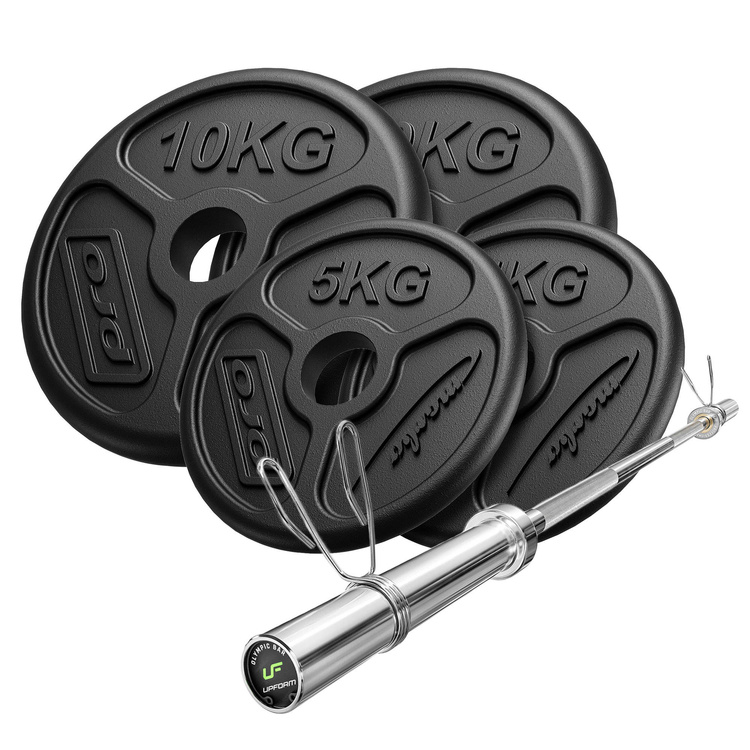 Set 45kg | Olympische halterstang 180 cm + halterschijven 2x10kg, 2x5kg - Marbo Sport