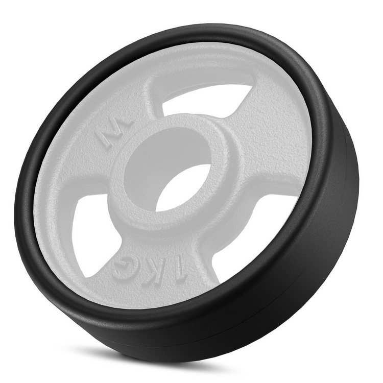 Met rubber beklede halterschijf van gietijzer 1 kg met ø31 mm gat MW-O1G-kier - Marbo Sport