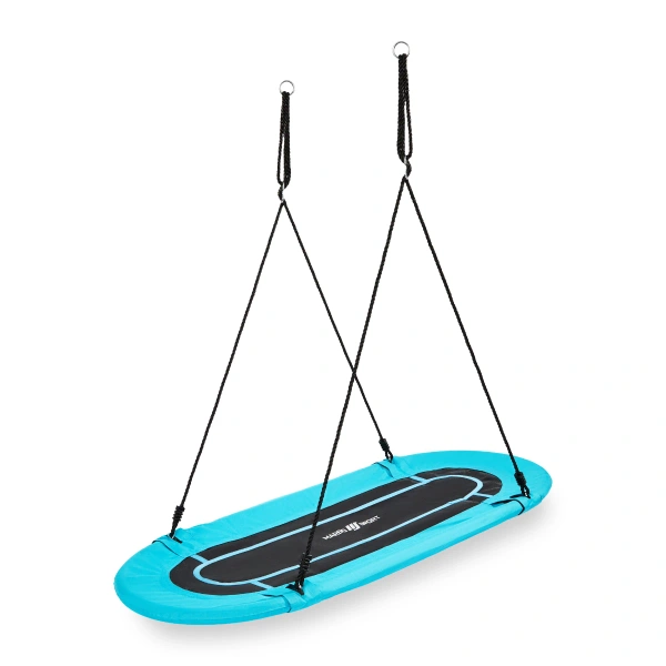 Ovale vogelnestschommel 167 x 71 cm turquoise - Marbo Sport