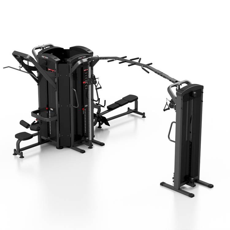 6-station Toren (roeier/ lat pulley/ triceps/2 x in hoogte verstelbare kabel pulley+climbers) MP-T002 - Marbo Sport