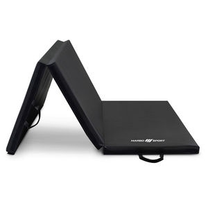 Stabiele vouwmat met klittenband 180 x 90 x 5 cm zwart - Marbo Sport
