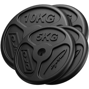 Slanke gegoten halterschijven set gewichten met ø30 / 31 mm boring | Set 30 kg / 2 x 10 kg + 2 x 5 kg - Marbo Sport