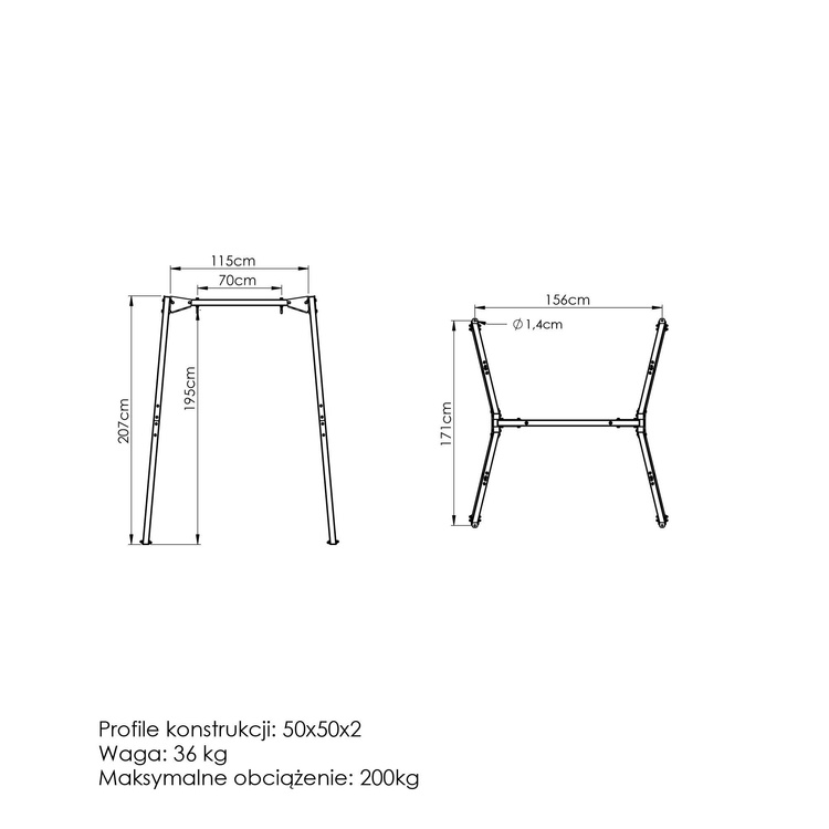 Tuinschommel (frame) MO-001 - Marbo Sport