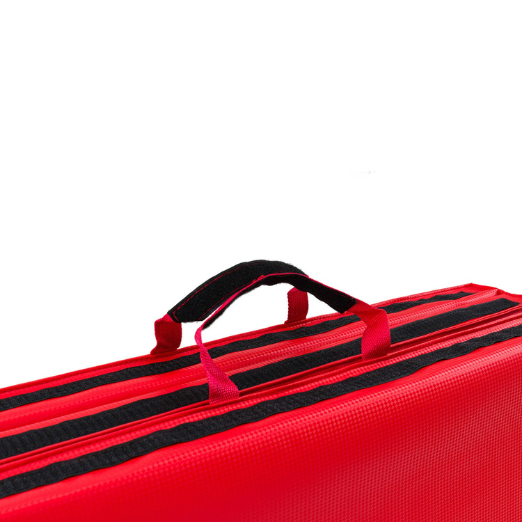 Stabiele vouwmat met klittenband 180 x 60 x 5 cm rood - Marbo Sport