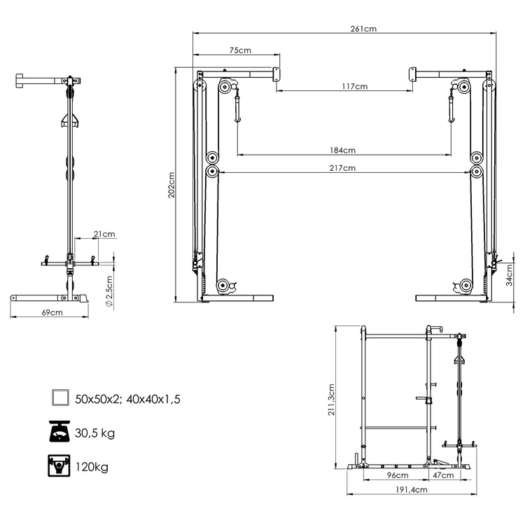 Kabelstation voor rackkooi MS-W108 2.0 - Marbo Sport