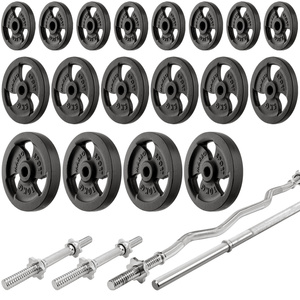 Set MH8_155KG_KIER | Dubbelzijdig verstelbare halterbank + halterstandaard + halter / halterschijven set 113 kg - Marbo Sport