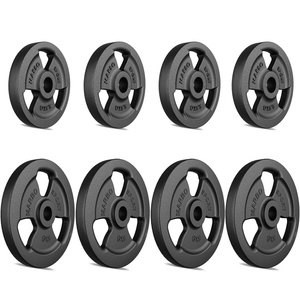 Tri-Grip gegoten halterschijven set gewichten met ø30 / 31 mm boring | Set 30 kg / 4 x 5 kg + 4 x 2,5 kg - Marbo Sport