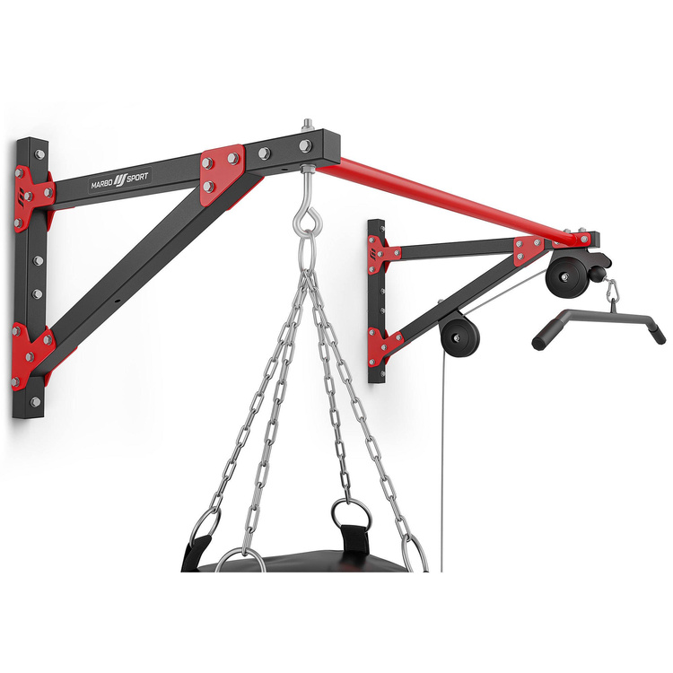 Marbo Sport multifunctionele optrekstang met wandmontage, lat pulldown en bokszakhouder (3in1) MH-D204 - Marbo Sport