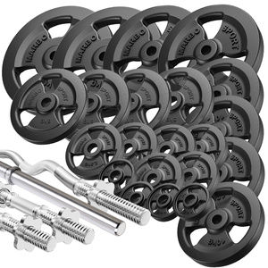 Halterstangen Tri-Grip halterschijven set 172 kg - Marbo Sport