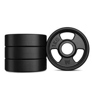 Met rubber beklede halterschijf van gietijzer 1 kg met ø31 mm gat MW-O1G-kier - Marbo Sport