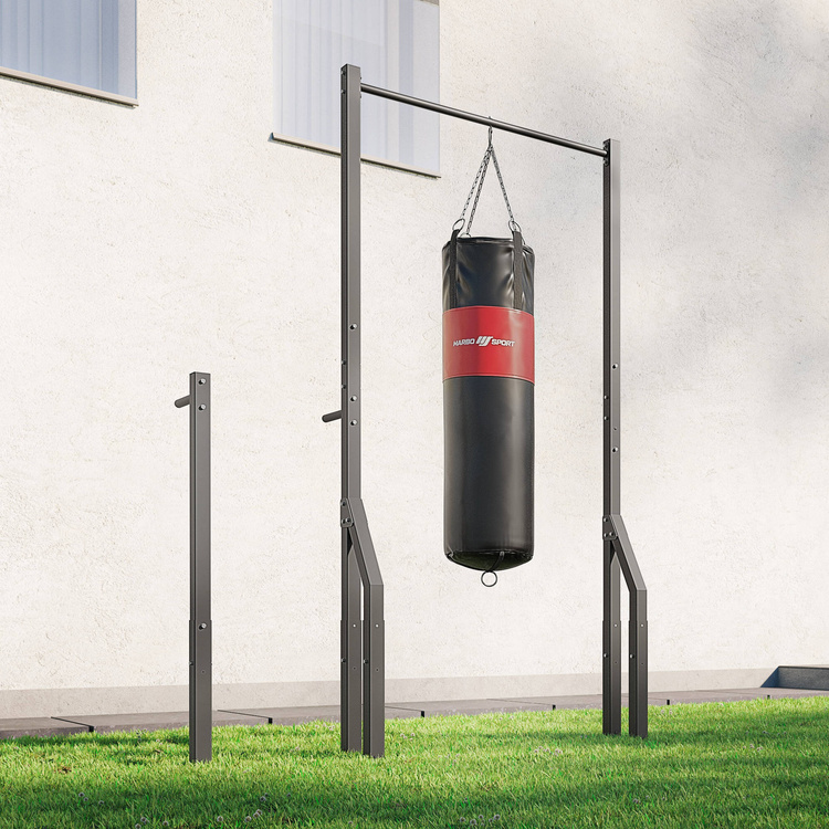 Externe optrekstang met zakhouder en korte dip-handgrepen MO-Z3 - Marbo Sport