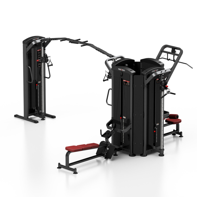 6-station Toren (roeier/ lat pulley/ triceps/2 x in hoogte verstelbare kabel pulley+climbers) MP-T002 - Marbo Sport