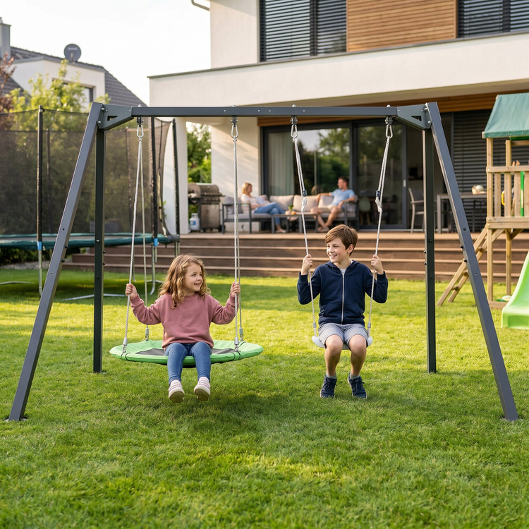 Dubbele schommel op lagers (2-zits frame) PREMIUM MO-013 - Marbo Sport
