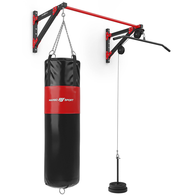 Marbo Sport multifunctionele optrekstang met wandmontage, lat pulldown en bokszakhouder (3in1) MH-D204 - Marbo Sport